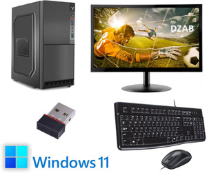 DZAB Gaming & Editing Desktops Core i5 (8 GB DDR3/500 GB/128 GB SSD/Windows 11 Home/1 GB/22 Inch Screen/AIC-i5650-8-500-128-22-11Inch-Window 11)