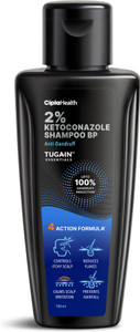 Cipla Tugain Essentials 2% Ketoconazole Anti-Dandruff Shampoo 100ml - Image 1