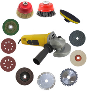 DUMDAAR Heavy duty 900W Powerful Angle Grinder Machine with 11pc Multi type wheel set Angle Grinder