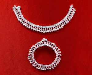 SRRE 9.inch Very Sound Anklets. (12 Year to 17 Years Age Anklets) Silver Anklet