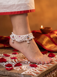 BHORIWAL super 2 stone Alloy Anklet