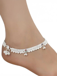TANISHKA White Metal Anklet - Image 2