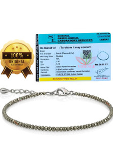 VIBESLE Pyrite Anklet – Certified Natural Healing Crystal Stone Stone Anklet