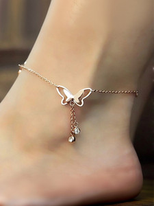Shining Diva Italian Designer Gold Plated Anklets Alloy Anklet