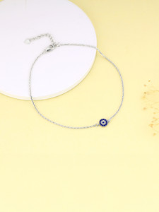 GIVA 925 Silver Protective Eye|Gift for Women|Lifetime Plating Sterling Silver Toe Anklet