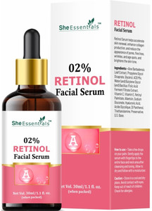 She Essentials 2% Retinol Face Serum For Anti Aging | Night Serum to Reduce Fine Line & Wrinkle