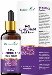 She Essentials 10% Kumkumadi Face Serum with 10% Vitamin C & 2% Ceramide for Perfect Skin Tone