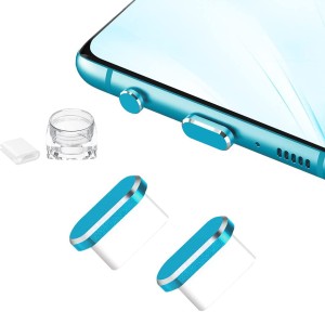 mizi USB-C Metal Anti Dust Plug Cover, Protect Charging Port from Dust USB Blue Anti-dust Plug