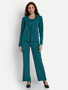 Leriya Fashion Top Pant Co-ords Set with Blazer