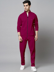 Trend Twist Solid Men Track Suit