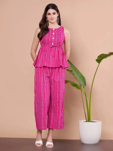 FABRIC FITOOR Top Palazzos Co-ords Set