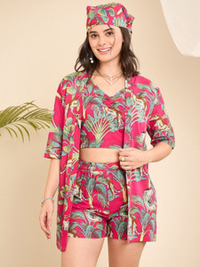 Janmantar Top Regular Shorts Co-ords Set with Jacket