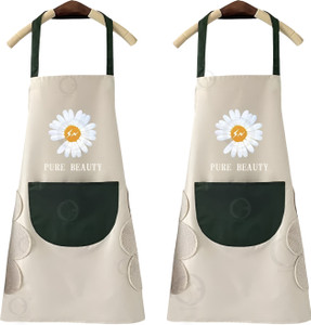 GOLDENEYEHOUSE Polyester, Velvet, PVC Chef's Apron - Free Size
