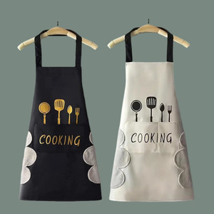 GOLDENEYEHOUSE Polyester, Velvet, PVC Chef's Apron - Free Size