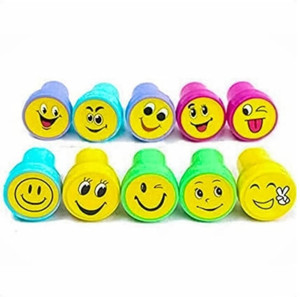 smile♡ GLOW FIRST Emoji Stamp with Smile Design Face stamp Art Clay Art