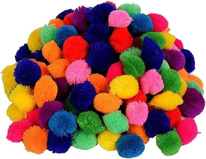 yo comfort Wool Pom Pom for Crafts, Decorations, Jewellery Making, Accessories Etc 2CM, 100