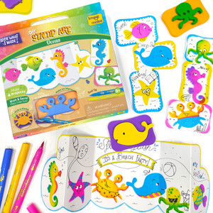 Imagimake Stamp Art - Ocean - DIY Kids Art Set - For Girls and Boys 3 Years+