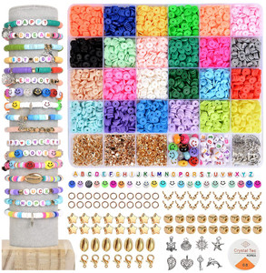 PATPAT Clay Beads for Jewellery Making 3950pcs 24 Colors Clay