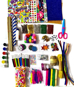 KHUSHA CREATIONS Craft Material Kit / Craft Kit for Kids / Gift for Kids / DIY Material kit / Hobby Craft