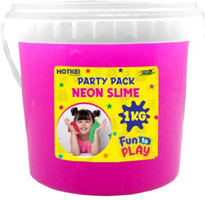 होटकी (Neon 1kg) Pink Fruit Scented DIY Magic Slime Clay Jelly kit Toys for Kids