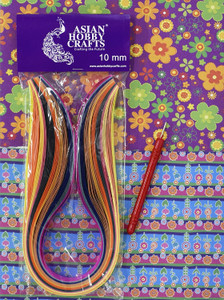 ASIAN HOBBY CRAFTS Quilling Paper Strips (100 Pieces) 10mm