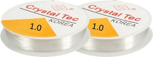 Weariton 1.0 mm (2 Roll) Elastic Rope Cord String for Bracelet / Jewellery Making