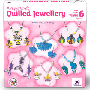 ToyKraftt Jewellery Designs - Paper Quilling Craft kit for Girls 7 Years & Above