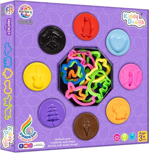 Ratnas 8in1 Fantasy Dough Non toxic 8 Color Dough With Assorted 12 Molds (1158)