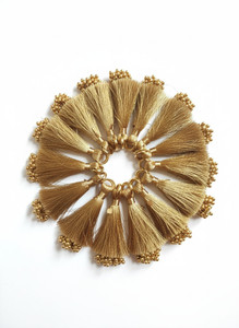 The Giftery Silk Thread Tassels with Golden Pearl Drops