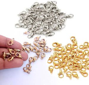 Shivarth 30pcs Rose Gold Silver Gold Lobster Hooks Clasps for Necklace Bracelet Findings