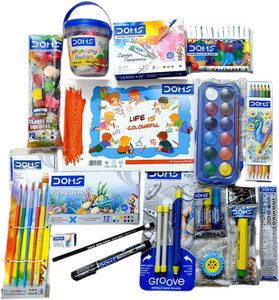 Flipkart.com | DOMS Colourkit with Modelling Dough pack of 18 articles ...