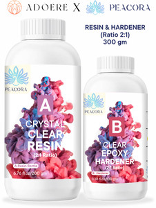 एडोअर X Peacora Epoxy Resin Art High Intensity Premium Resin and Hardener Kit - 300g