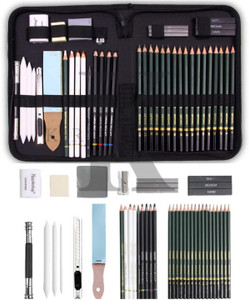 Levin 42 Pieces Professional Drawing Pencils and Sketch Kit  for Artist Professional Drawing Pencils and Sketch Kit for Artist