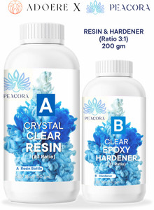 एडोअर X Peacora Epoxy Resin Kit 200g – Premium 3:1 Ratio Art Resin & Hardener