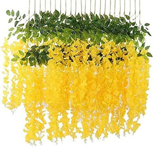 Ryme Yellow Westeria Artificial Flower
