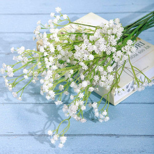 वेल आर्ट गैलरी Baby Breath, Gypsophila 3 pcs Real Touch Flowers for Wedding Party Decoration सफेद ग्लेडियोलस नक़ली फूल