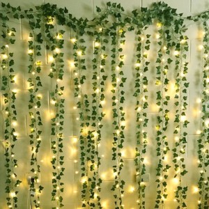 YOUNG STAR 8Ft Set of 3 Artificial Money Plant Vine,For|Home|Office|Garden|Decoration Green Wild Flower Artificial Flower