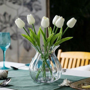 VENSA KINS Artificial Tulip Bunch White Tulips Artificial Flower
