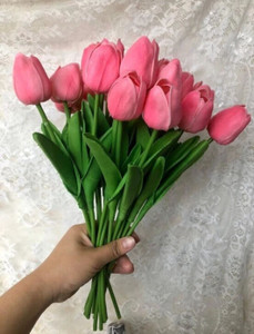 UBS Pink Tulips Artificial Flower