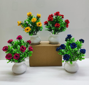 ADIRSA Multicolor Wild Flower Artificial Flower  with Pot