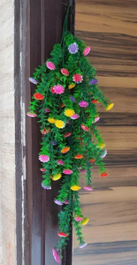 Nimkar's Artificial Flower Hanging Bunch /Hanging Bail for Decoration with Hanging HooK Bonsai Artificial Plant