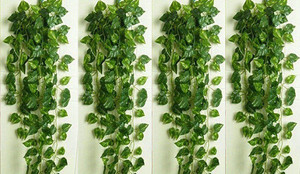 Anuash 4pcs Artificial Garland Money Plant Creeper For Wall Festival Hanging Decoration Bonsai Artificial Plant