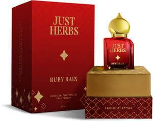 Just Herbs Ruby Rain Premium Attar ,Non-Alcoholic , Long lasting Floral Attar