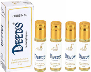 Almas DEEDS ( PACK OF 4) pocket Perfume - 32 ml (For Men & Women) Floral Attar