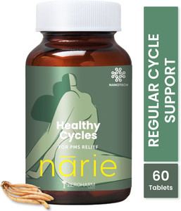 ZEROHARM Narie Healthy Cycles Tablets | Relieves PMS Symptoms | Reduces Period Cramps
