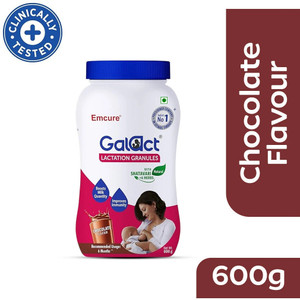 Galact Shatavari Chocolate Flavor Lactation Granules 600g Monthly Pack By Emcure Pharma