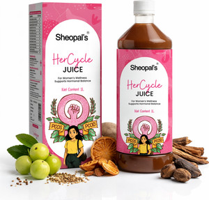 Sheopals Her cycle She Care Juice for Support Hormonal Balance, PCOS & PCOD, Period Pain