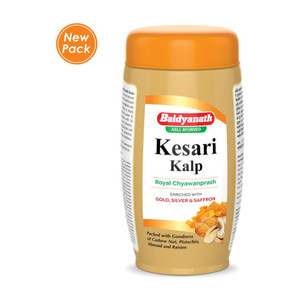 Baidyanath Kesari Kalp Royal Chyawanprash -Enriched with Gold,Silver and Saffron - 500g