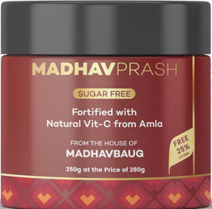 Madhavprash Sugar-Free Heart Ka Chyawanprash | 40+ Herbs | 80x Vit C & Antioxidants