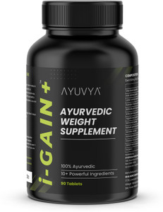Ayuvya Ayurvedic i-Gain+ Supplement improves digestion, muscle mass & Weight Gain Weight Gainers/Mass Gainers